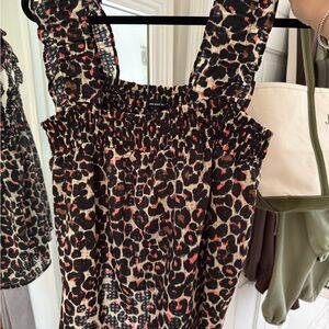 Who What Wear Leopard Print Sleeveless Tank Top